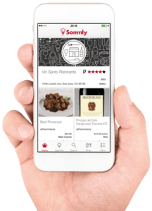 sommly wine app on phone