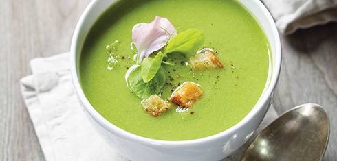 Chilled Very Green Pea Soup