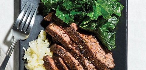 Coffee-Rubbed Flat Iron Steak