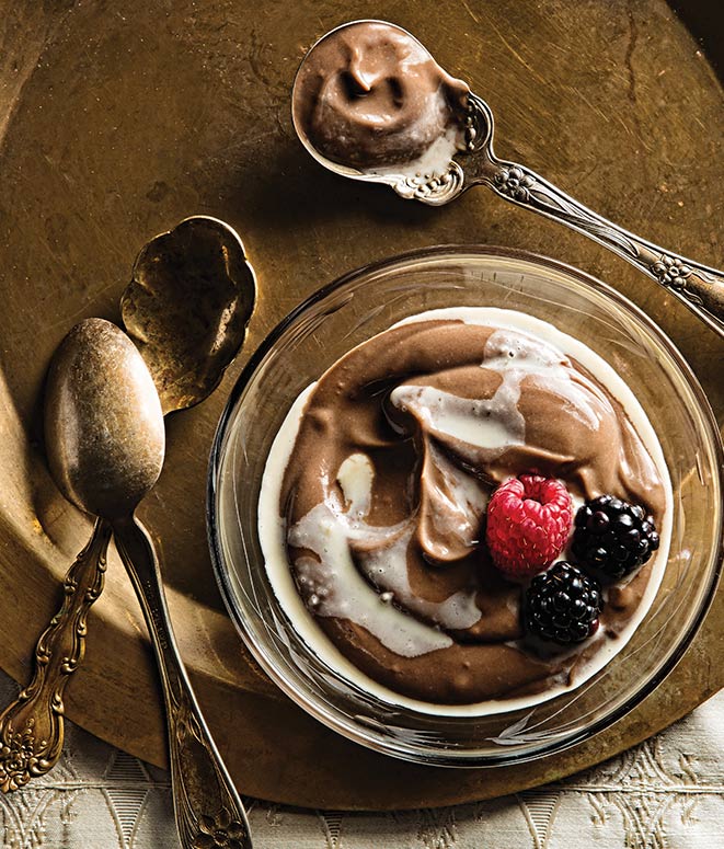 Chocolate Pudding with Banana Crème Anglaise Recipe SousVide Magazine